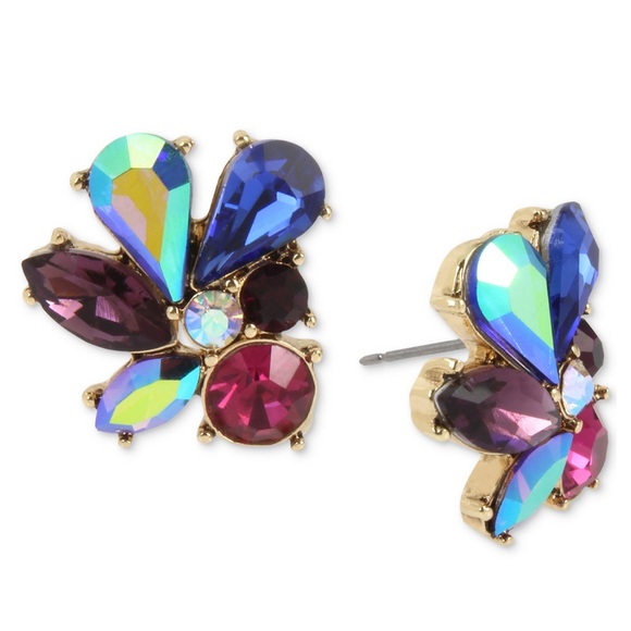 Betsey Johnson Jewelry - Betsey Johnson Gold-Tone Multi-Stone Cluster Earrings